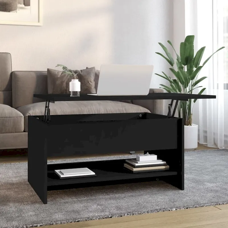 vidaXL Coffee Table Lift Top End Table Accent Side Sofa Table Engineered Wood - 31.5 x 19.7 x 16.7