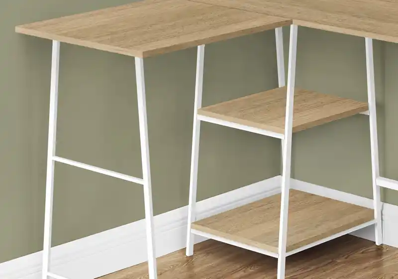 42 L-Shaped Office Desk with Shelves