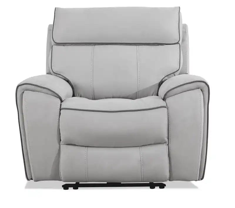 43 Faux Suede Power Reclining Chair with Power Headrest