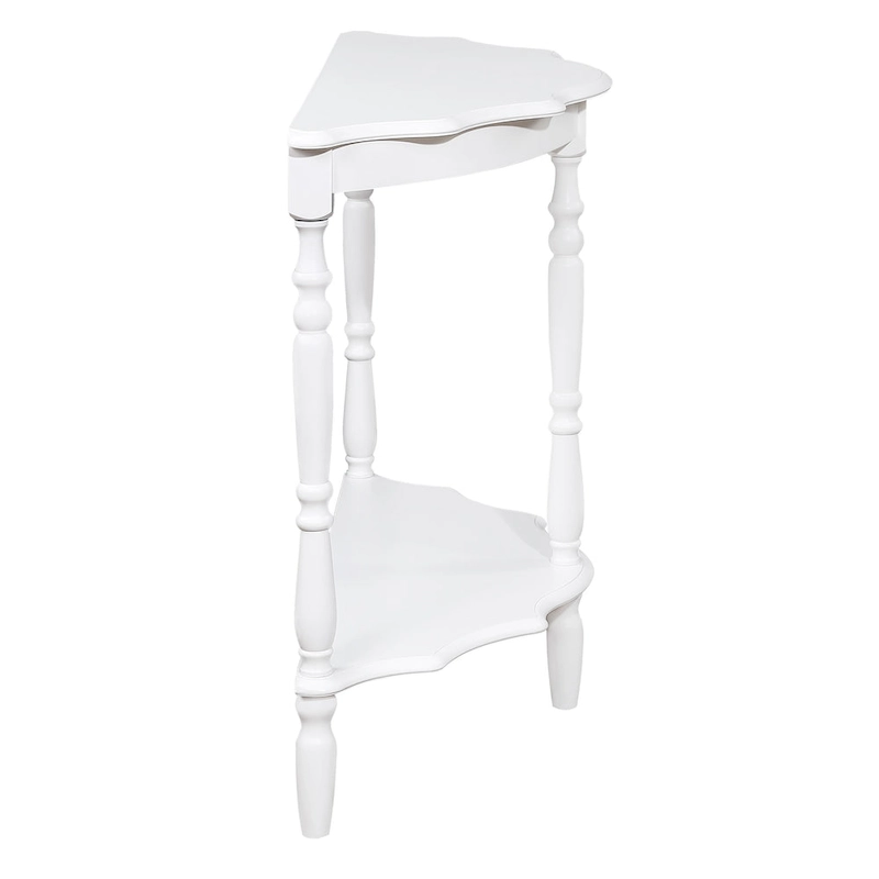Retro Half-Moon Console Table with Open Shelf