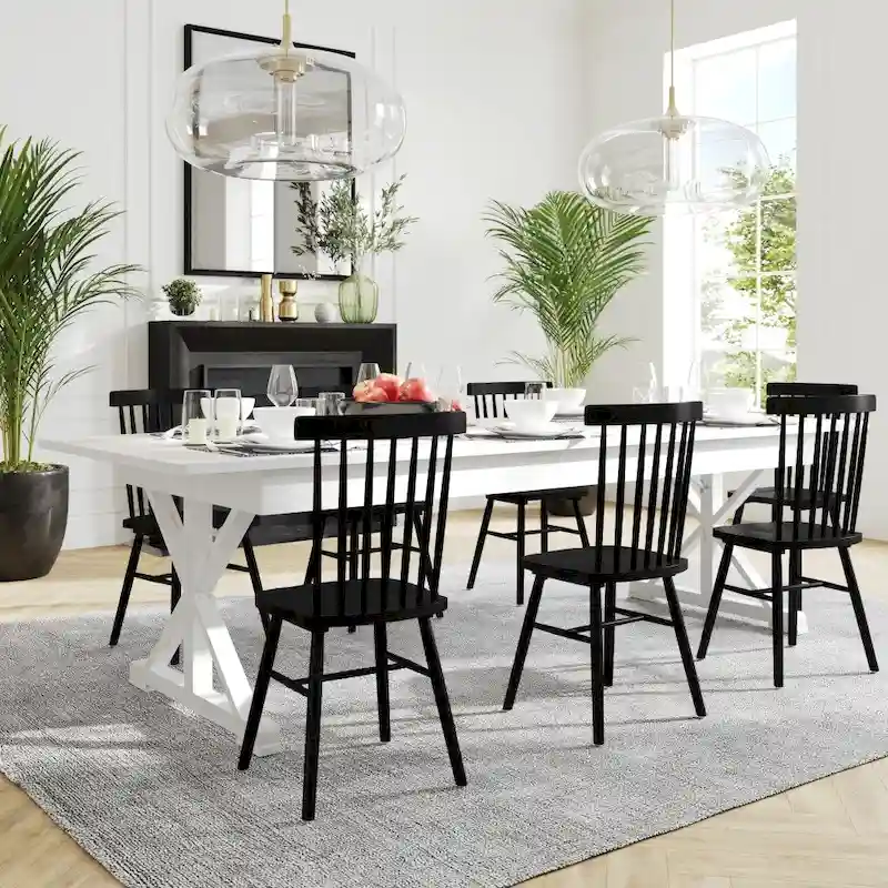 Solid Pine Farm Dining Table with X-Style Legs - 9' x 40