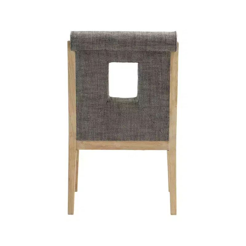 Meridian Furniture,Gwendolyn Linen Textured Fabric Dining Arm Chair
