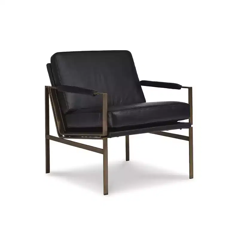 Signature Design by Ashley Contemporary Puckman Accent Chair Black
