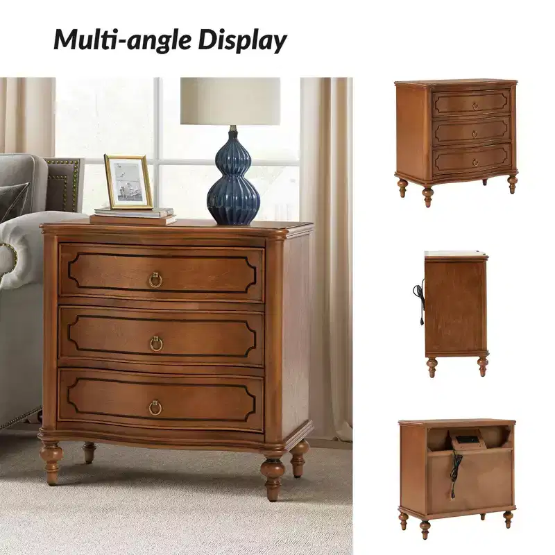 Linus 3-Drawer end table Set of 2| ART OF LIVING DESIGNS