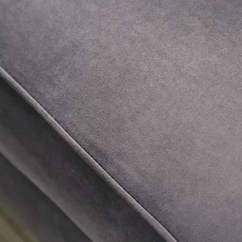 Addae Glam Grey Velvet Fabric Upholstered Button Tufted Sofa by Furniture of America