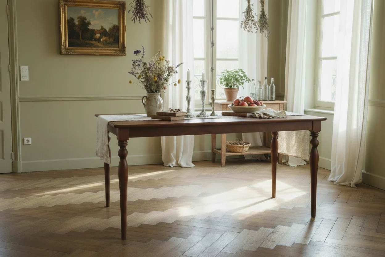 Brown Wood-Tone Dining Table