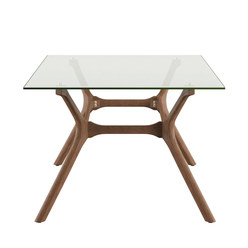 Nadine Mid-Century Dark Walnut Finish Rectangular Dining Table by iNSPIRE Q Modern