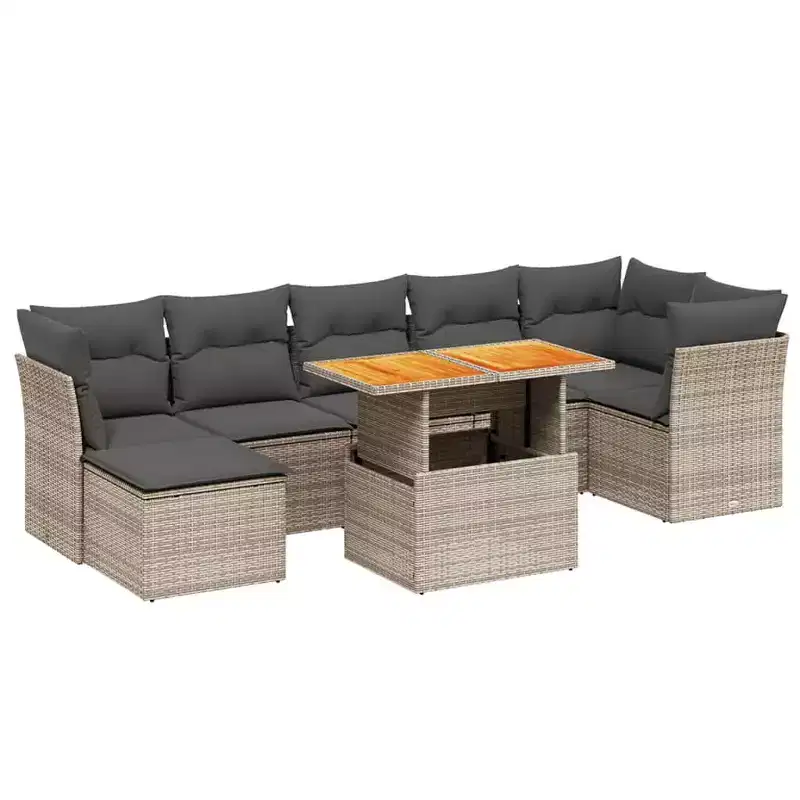 vidaXL Patio Sofa Set Grey