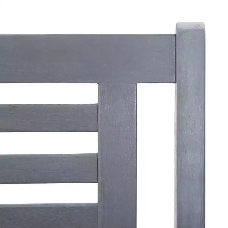 vidaXL Bench Grey Solid eucalyptus wood Medium Durable Garden Bench
