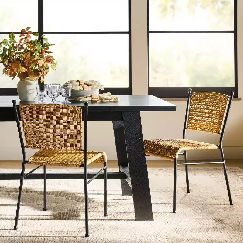 2pk Rattan Metal Dining Chair - Threshold™ designed with Studio McGee