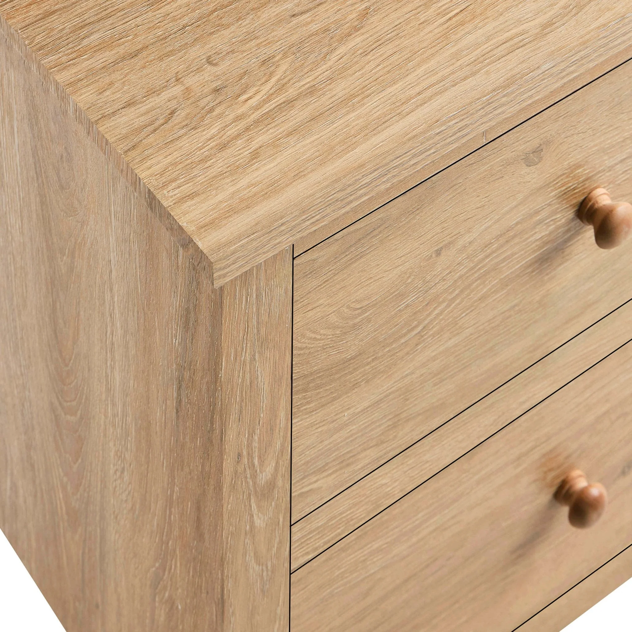 2 Drawer Bedside Table - Light Wood