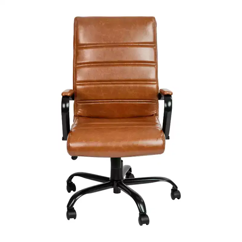 Flash Furniture High Back Executive Swivel Office Chair with Metal Frame and Arms