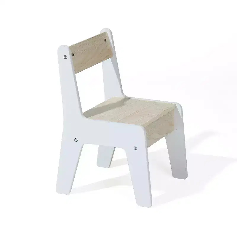 LuxenHome Drawing and Activity Board Children Table with 2 Chairs Set Brown