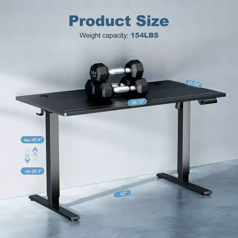 Sweetcrispy 55 Wide Height Adjustable Standing Desk