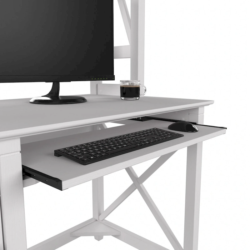 Key West 48W Small Computer Desk with Hutch by Bush Furniture