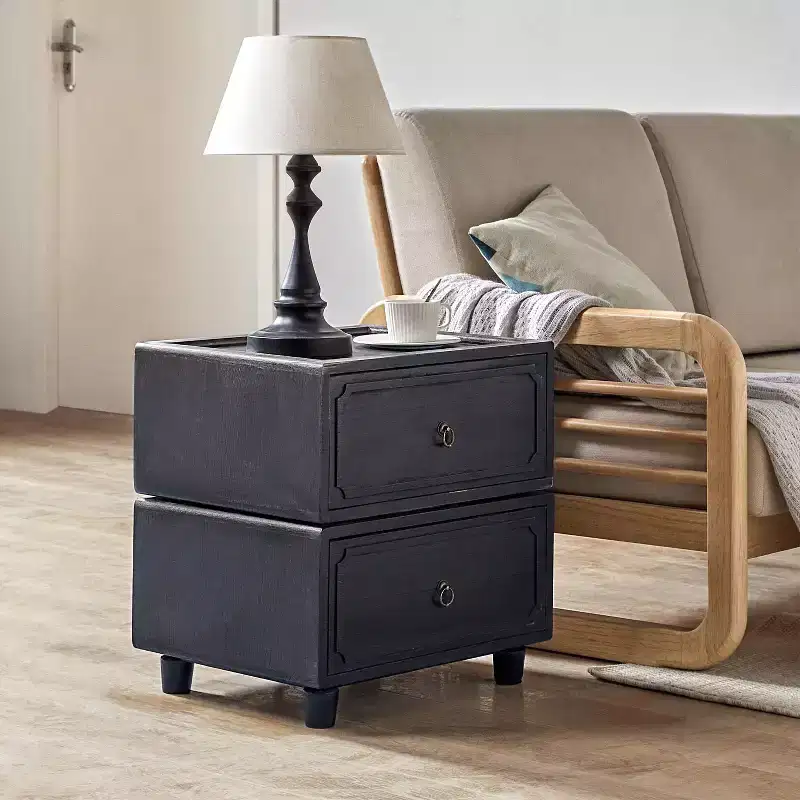 Leo 2 - Drawer End Table With Modular Design| ART OF LIVING DESIGNS-BLACK