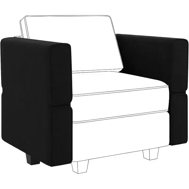 Belffin Modular Velvet Armrest Pair