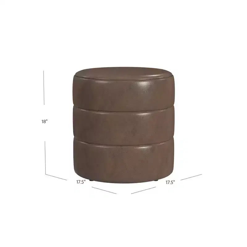 Round Upholstered Ottoman