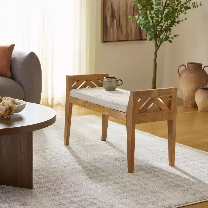 Hamburg Wood Bench - BCH3702 - Beige/Natural