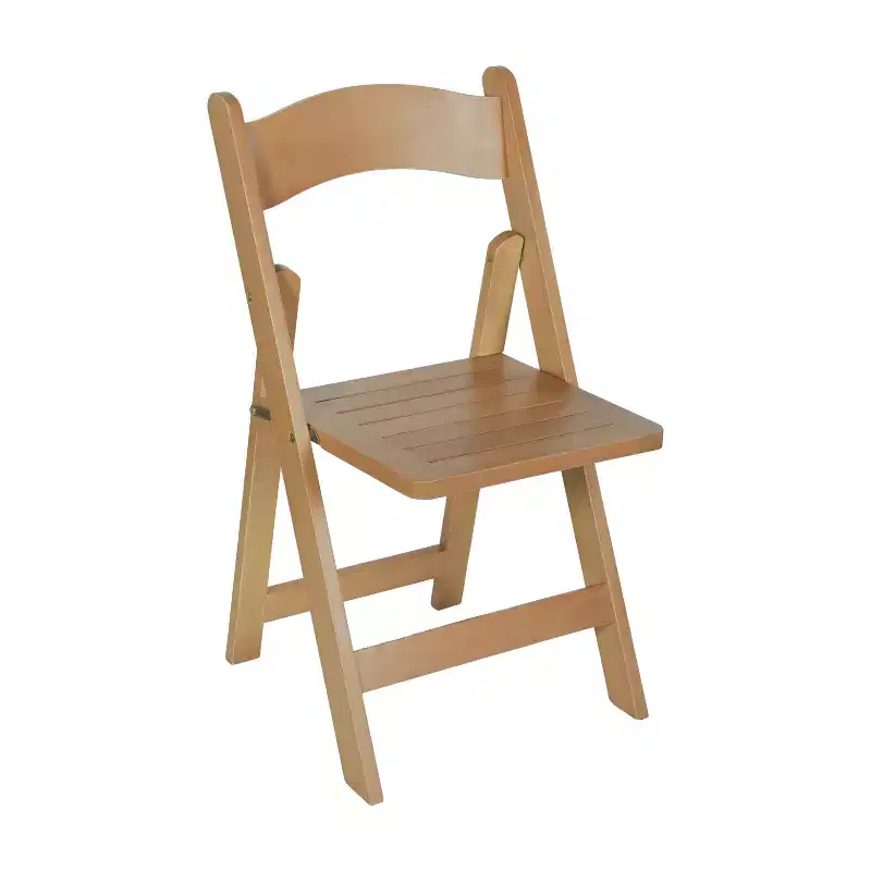 Early American Wood / Oak / White Solid Wood Folding Dining Chair – Seats 1