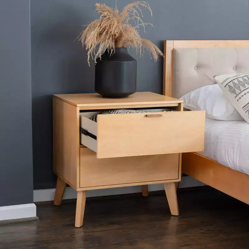 Linon Reid 2 Drawer Nightstand Natural