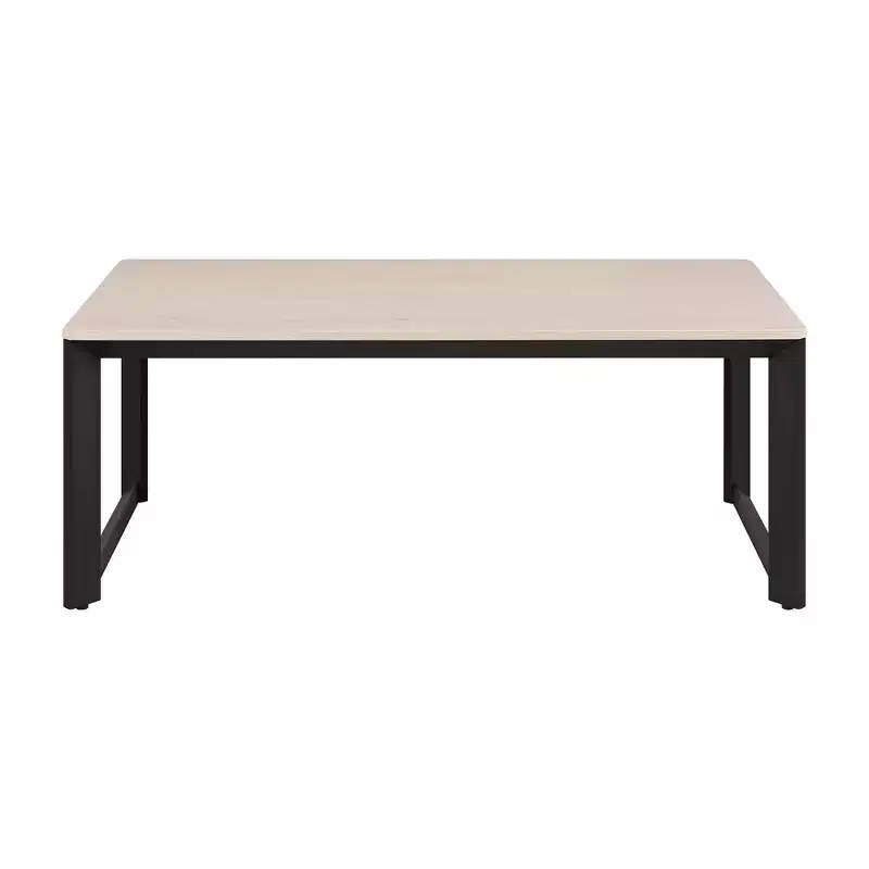 Rosary Blenn Industrial Coffee Table  Triangular Metal Frame