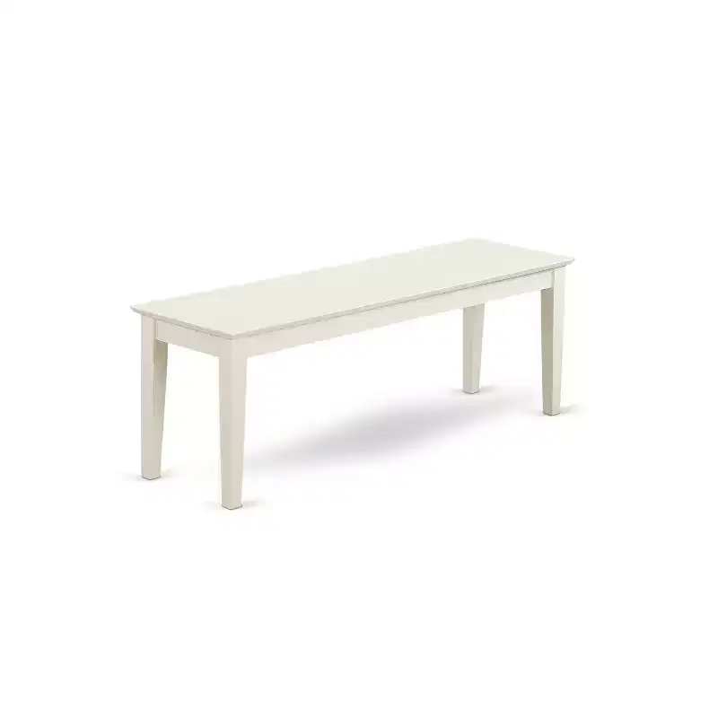 HomeStock 6 Piece Dining Set Modern Linen White