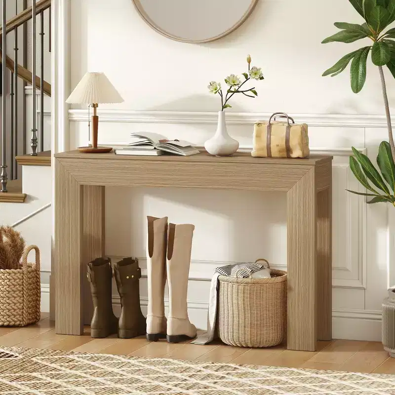 HOMCOM 47 Console Table, Modern Narrow Sofa Table for Living Room, Entryway, Hallway