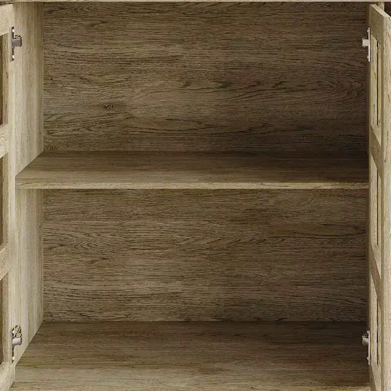 Modern Wood Sideboard Buffet Cabinet with Storage Doors for Dining Room
