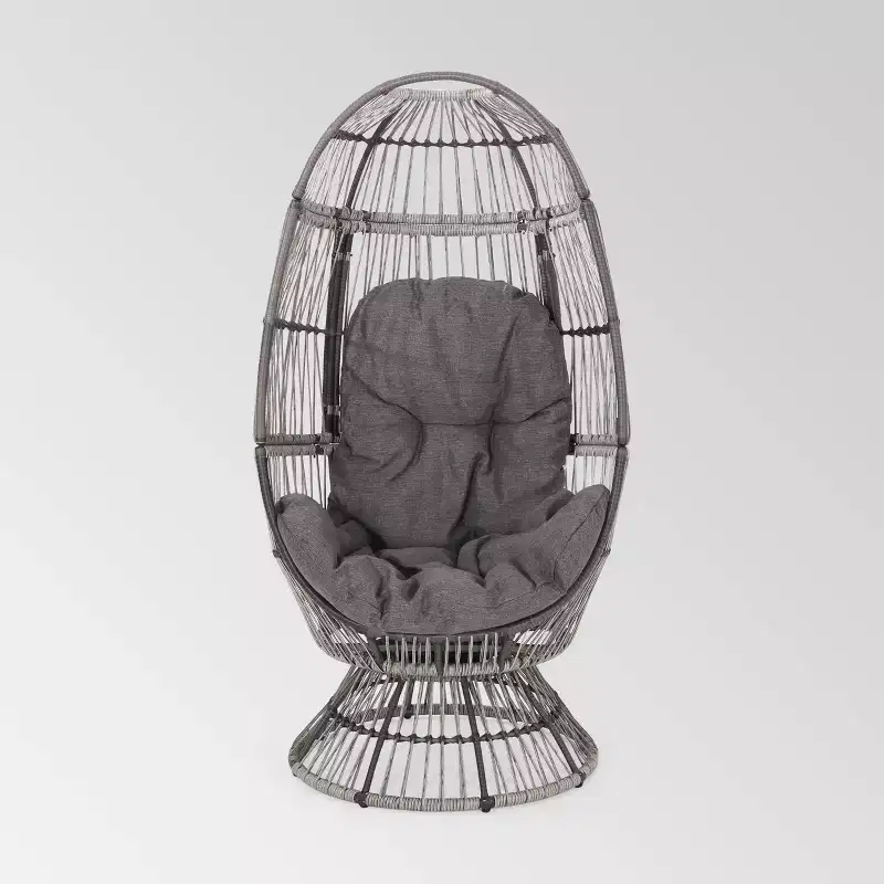 Pintan Wicker Swivel Egg Chair - Christopher Knight Home