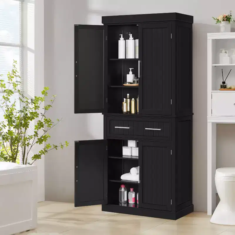Yaheetech 72.5 H Kitchen Pantry Cabinet with Adjustable Shelves for Kitchen, Dining Room