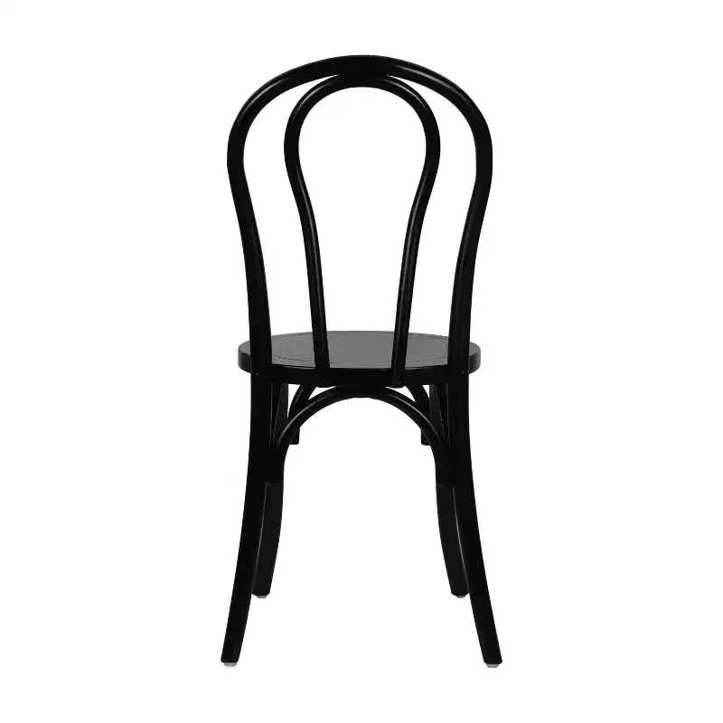 Emma and Oliver Set of 2 Solid Wood Thonet Style Stack Dining Chairs