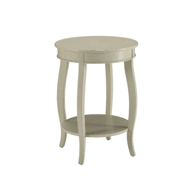 Versatile 24-Inch Solid Wood Round End Table with Shelf Perfect for Bedroom or Living Room - 24 H x 18 W x 18 D