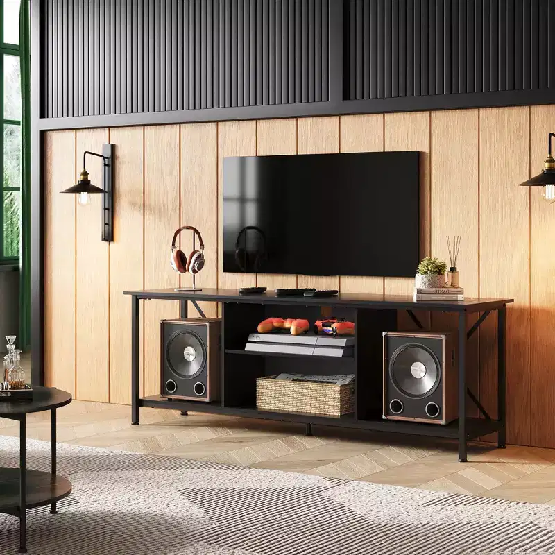 TV Stand for 55-65 Inch TV with Storage Shelves