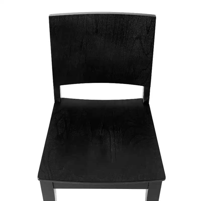 Commercial Grade Solid Beechwood Dining Chairs Set of 2 Curved Backrest 500 lbs