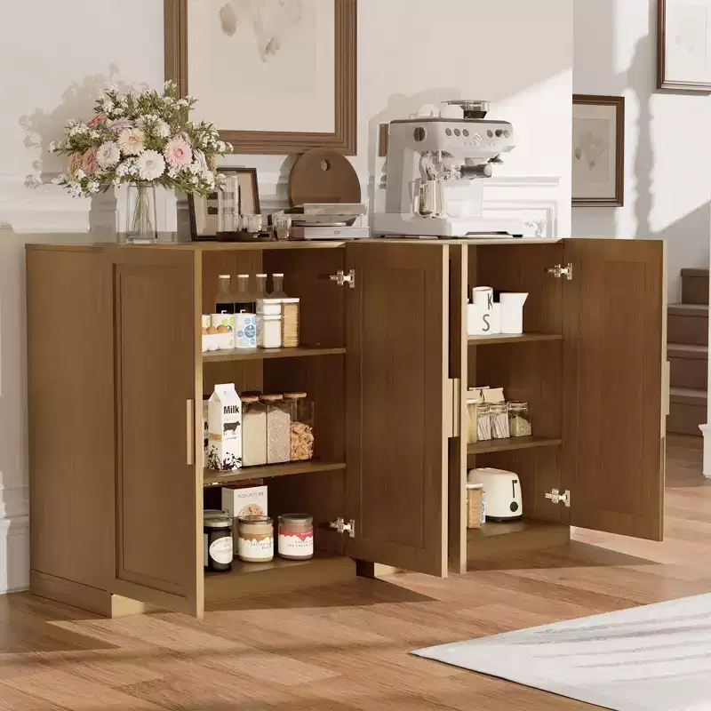 Accent Storage Cabinet with Adjustable Shelves & 2 Doors, Sideboard Buffet, 36