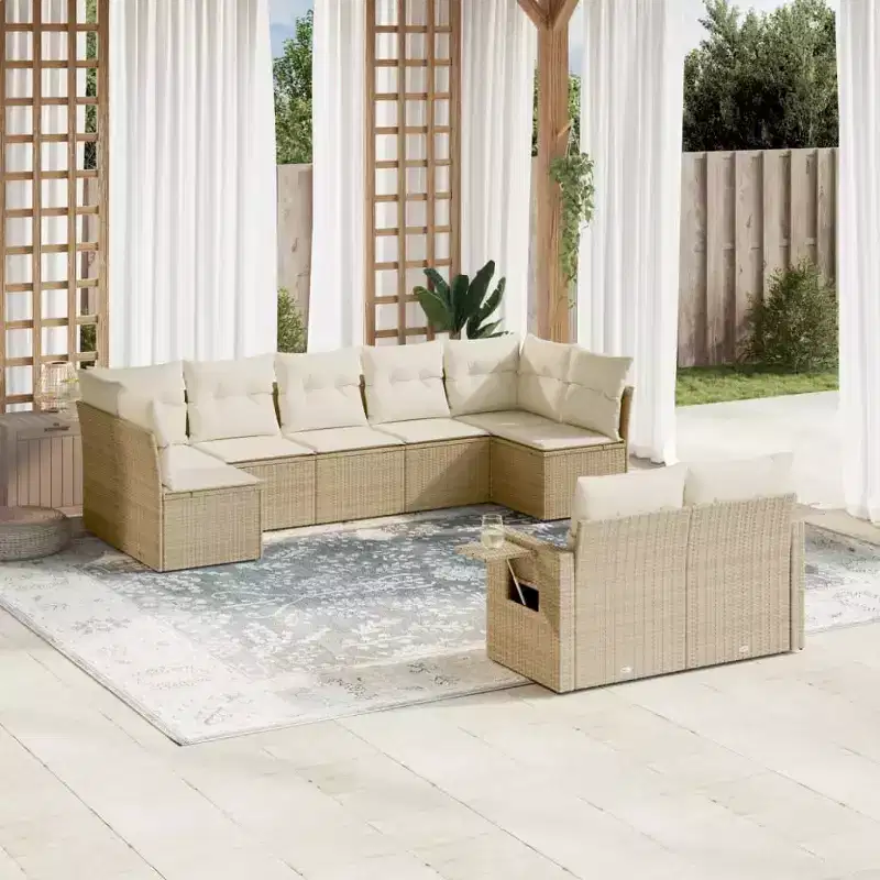 vidaXL Modular Garden Sofa Set with Cushions -or Options