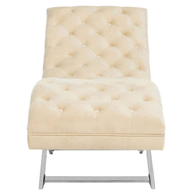 SAFAVIEH Cheri Chaise with Round Pillow - 65Wx23Dx33H