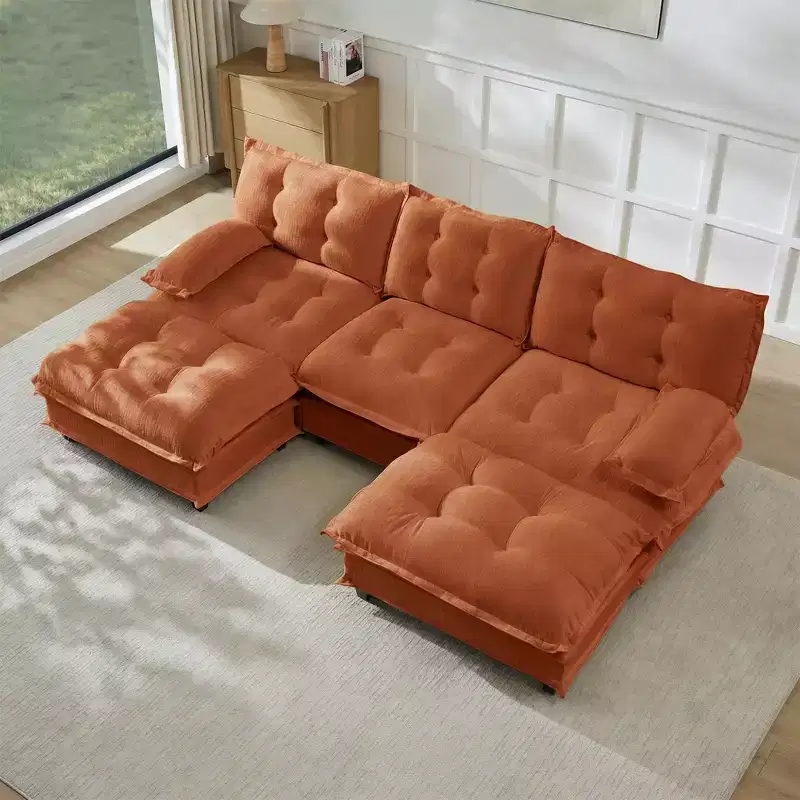 GDFStudio Havenridge Modular 107  U Chenille Sectional Sofa