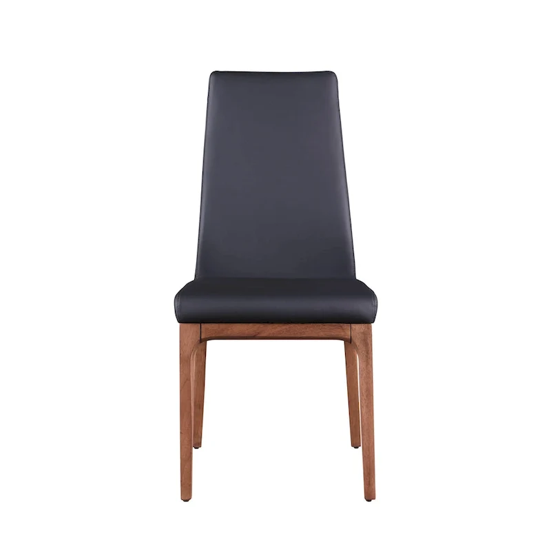 Somette Modern Contour Back Side Chair with Wood Base, Set of 2