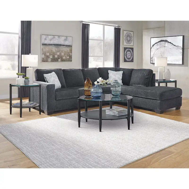 2-Piece Sleeper Sectional Sofa with Chaise | Pull-Out Bed | Upholstered | Living Room