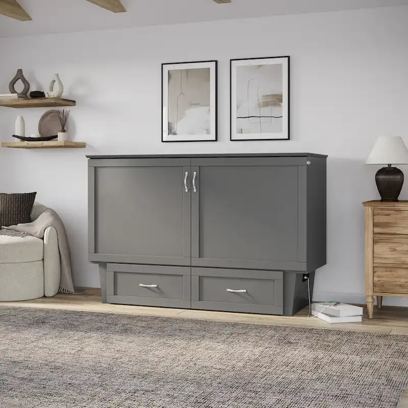 Chelsea Queen Murphy Bed Chest with Mattress