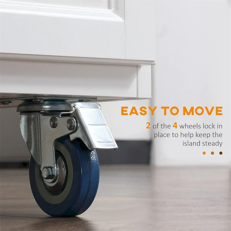 Rolling Kitchen Island on Wheels,Kitchen Cart Breakfast Bar