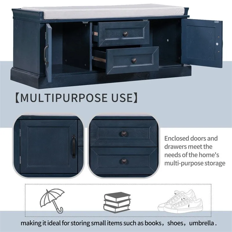 Shoe stool, 2 drawers, 2, removable pads, living room locker, entrance