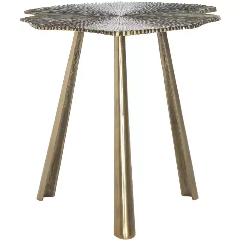 Portia Leaf Side Table - FOX3247 - Brass - Safavieh Couture