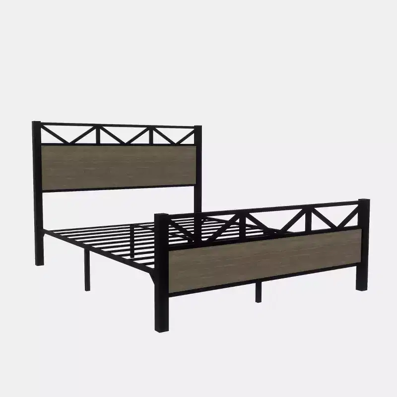 MAYEERTY Full Size Bed Frame, Sturdy Platform Bed with Headboard & Footboard, Easy Assembly for Bedroom