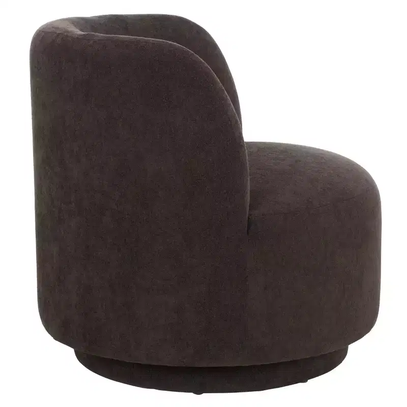Swivel Accent Chair, Armless Linen Upholstered, 360-Degree Rotation, Wood Frame, 275LBS