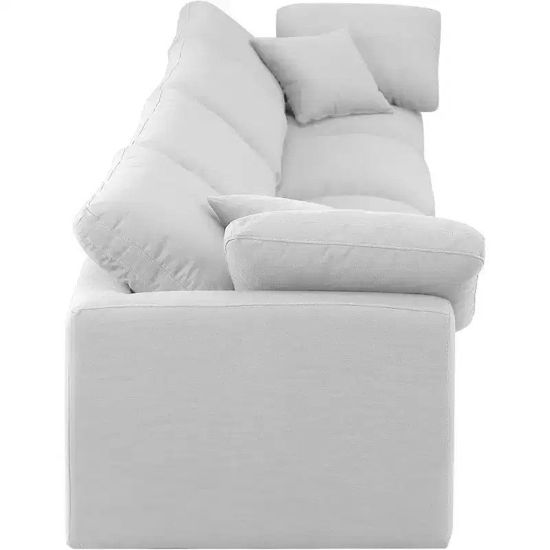 Meridian Furniture Indulge Linen Textured Fabric Modular Sofa