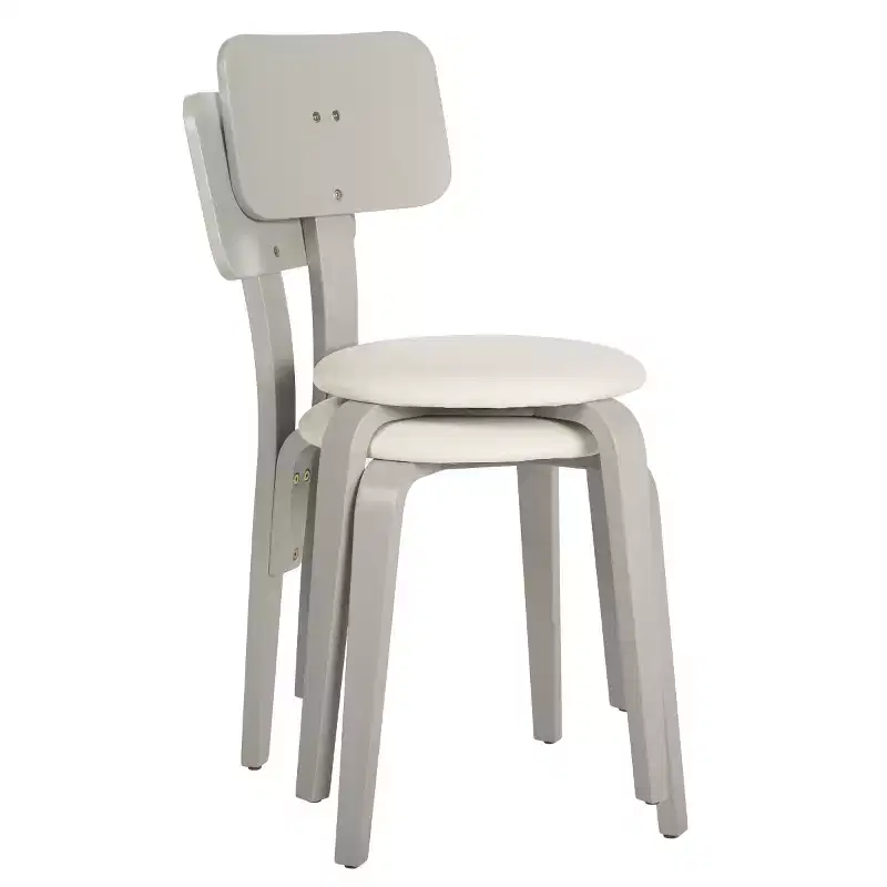 Jo Stackable Upholstered Dining Chairs (Set of 2) - DCH1010 - Safavieh