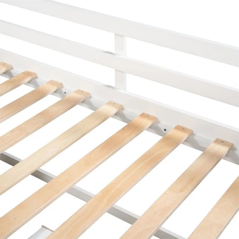 Merax Twin Loft Bed with Two Shelves and Two drawers